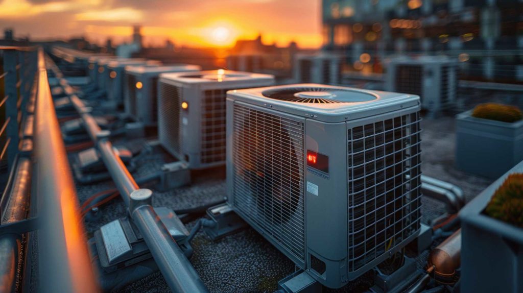 Commercial-HVAC-Systems-ontop-of-the-building